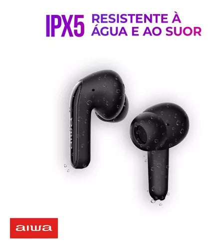 Fone De Ouvido Eardbud Aiwa Ws-eb-04-b Bluetooth Ipx4 Anc Fone De Ouvido Eardbud Aiwa Ws-eb-04-b Bluetooth Ipx4 Anc